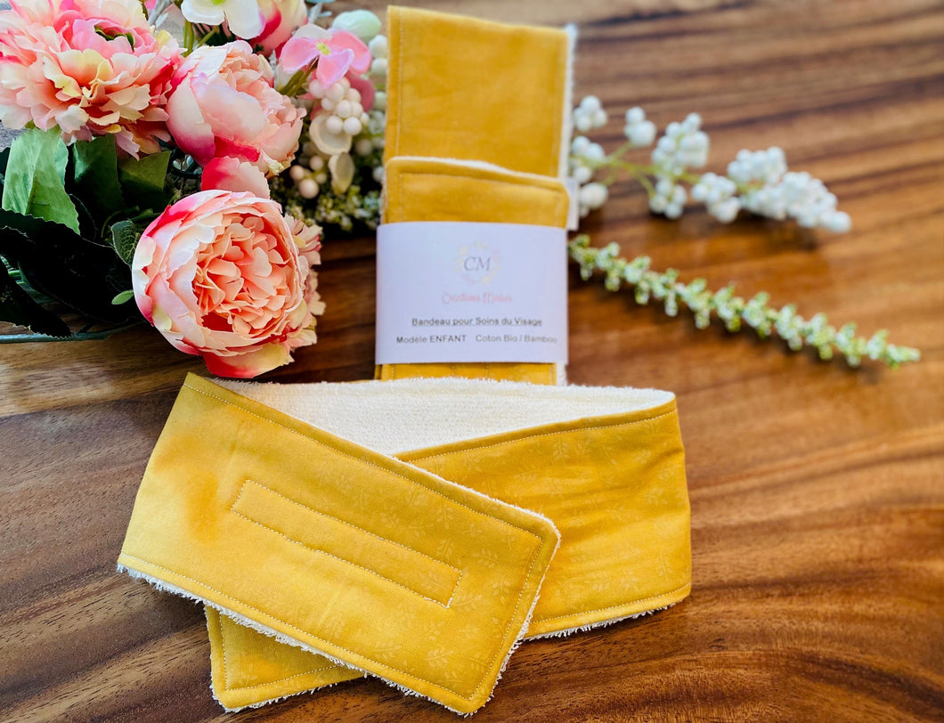 Bandeau soin du visage ENFANT BIO BLÉ JAUNE