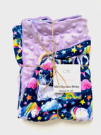 Mini doudou LICORNE LILAS