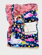 Mini doudou LICORNE VIEUX ROSE