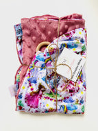 Mini doudou PRINCESSE VIEUX ROSE