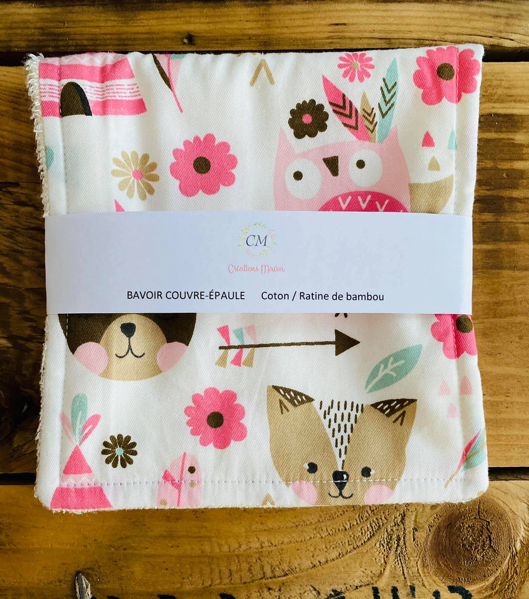 Bavoir Couvre-Épaule ANIMAUX FILLE