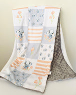 Doudou extra douce Patch Éléphant Gris