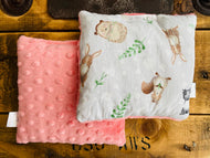 Sac Réconfortant Carré ANIMAUX rose