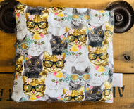 Sac réconfortant Carré CHAT gris