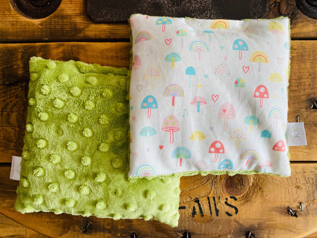 Sac réconfortant carré CHAMPIGNON VERT