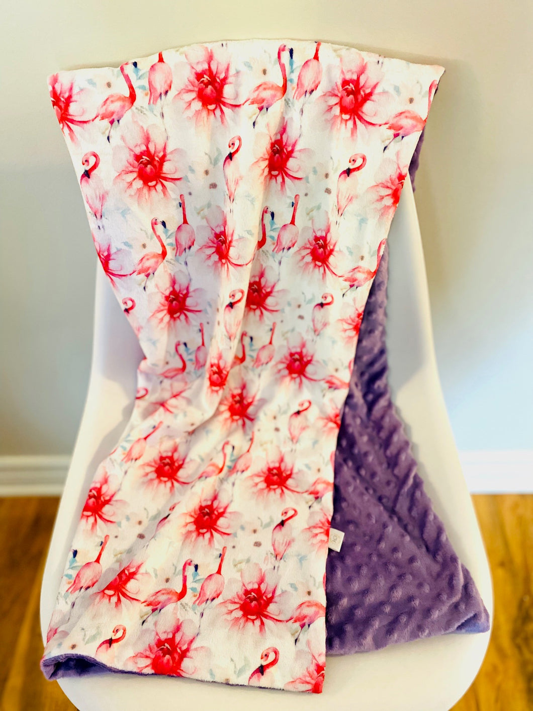 Doudou extra douce FLAMANT MAUVE