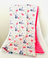Doudou extra douce PANDA FUSHIA